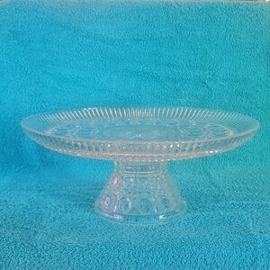 Federal Glass Windsor 11" Elegant Clear Glass Cake Stand. No Call Outs! Lovely!